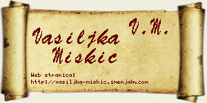 Vasiljka Miškić vizit kartica
